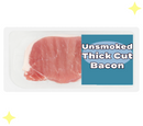 Unsmoked Thick Cut Back Bacon Rashers x6 300g
