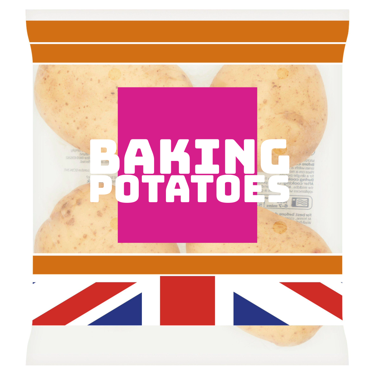 British Baking Potatoes x 4