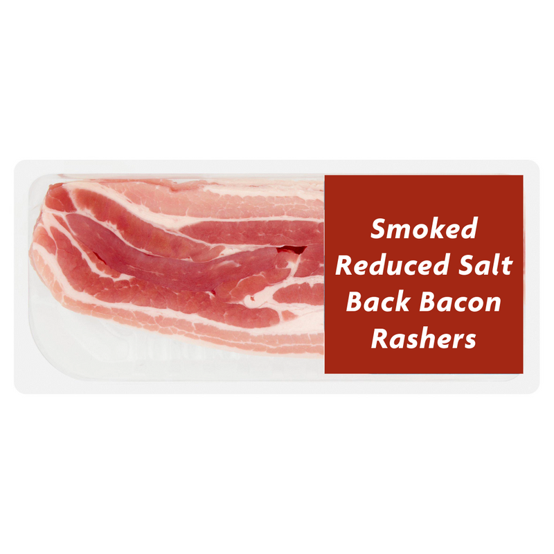 Smoked Reduced Salt Back Bacon Rashers x8 250g