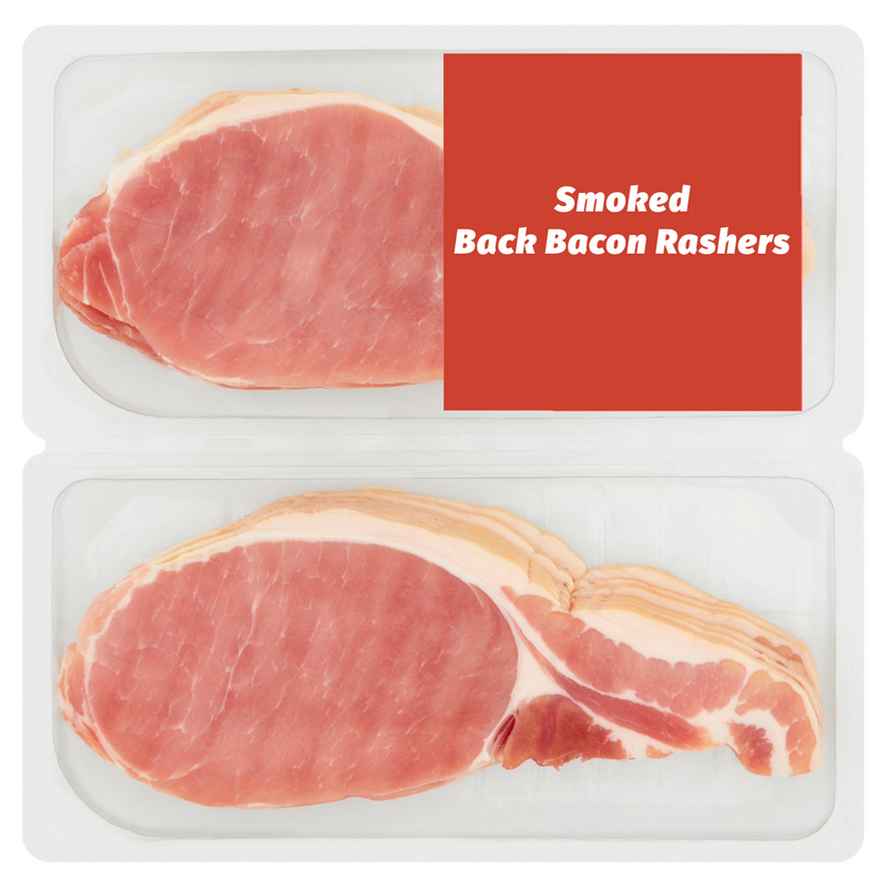 Smoked 16 Back Bacon Rashers 2x250g