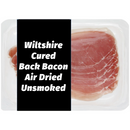 Unsmoked Air Dried Wiltshire Cured Back Bacon Rashers x8 240g