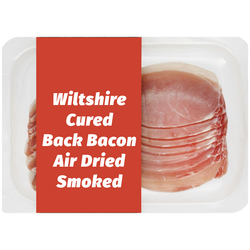 Smoked Air Dried Wiltshire Cured Back Bacon Rashers x8 240g