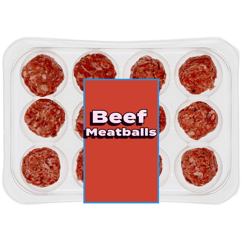 British or Irish 10% Fat 12 Beef Meatballs 350g