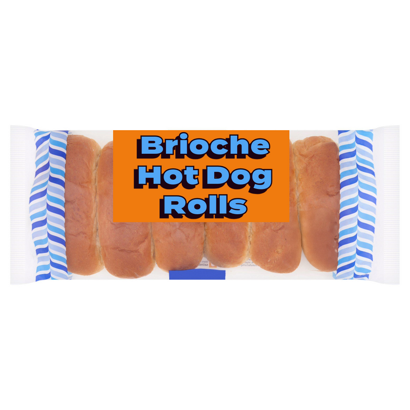 Brioche Hot Dog Rolls x6 [Retailer's Own Brand]