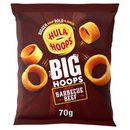 Hula Hoops Big Hoops BBQ Beef Flavour Potato Rings 70g