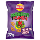Walkers Monster Munch Pickled Onion Snacks Crisps 72g