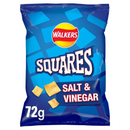 Walkers Squares Salt & Vinegar Snacks Crisps 72g