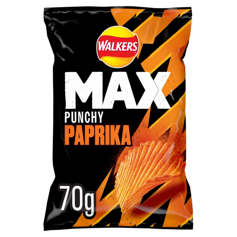 Walkers Max Punchy Paprika Crisps 70g