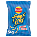 Walkers French Fries Cheese & Onion Snacks Crisps 54g