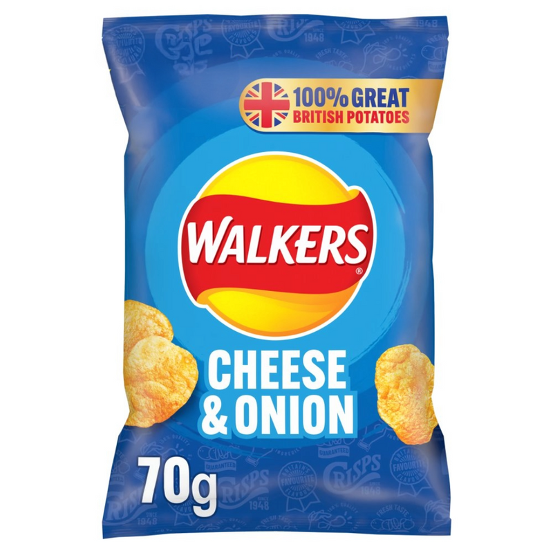Walkers Cheese & Onion Crisps 70g