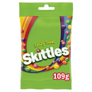 Skittles Vegan Chewy Crazy Sour Sweets Fruit Flavoured Treat Bag 109g