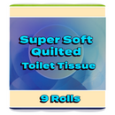 Super Soft Toilet Tissue, Quilted x9 Rolls [Retailer's Own Brand]