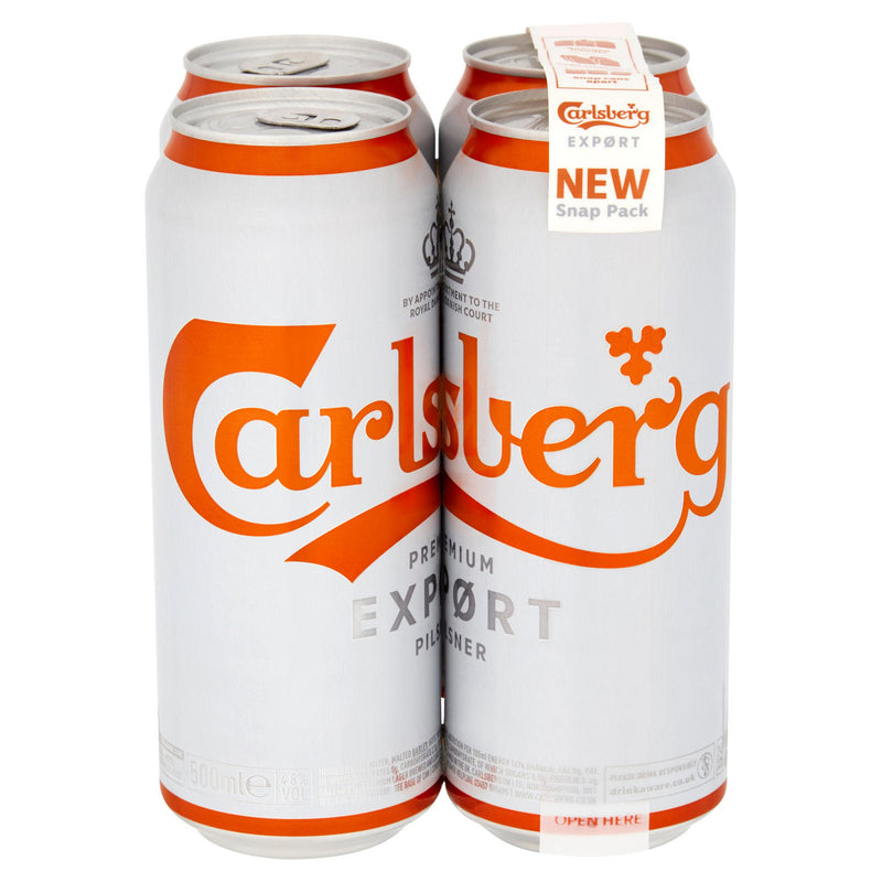 Carlsberg Export Lager Beer 4 x 500ml - Moo Local