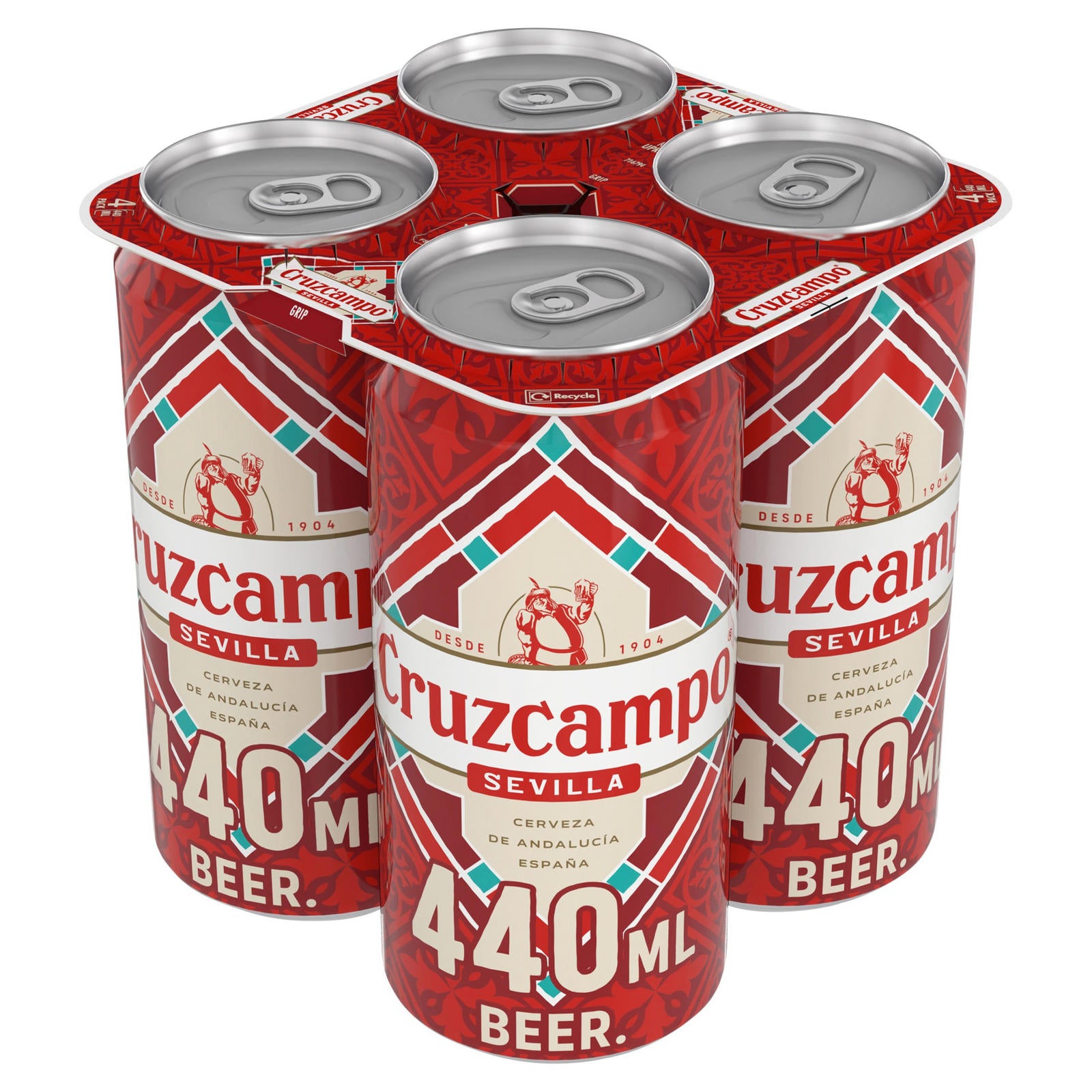 Cruzcampo Sevilla Lager Beer Cans 4x440ml