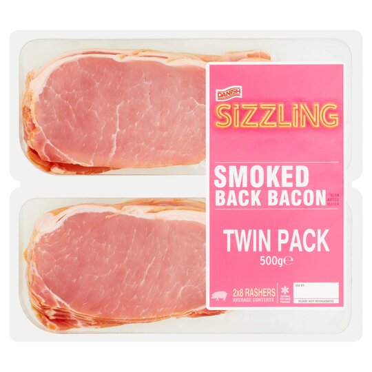 Smoked 16 Back Bacon Rashers 2x250g