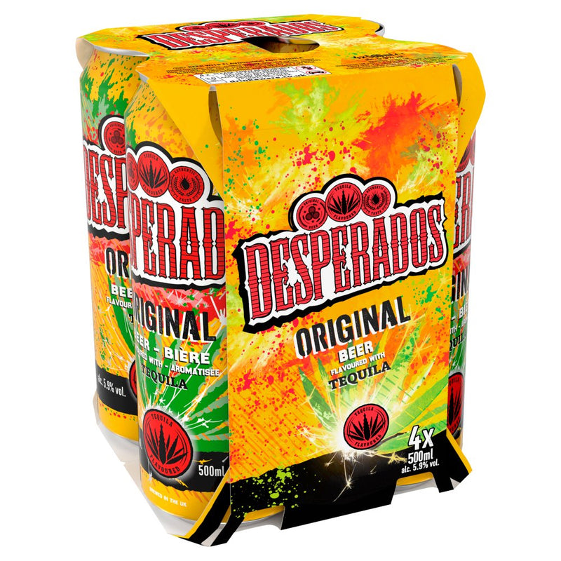 Desperados Tequila Lager Beer 4 x 500ml - Moo Local