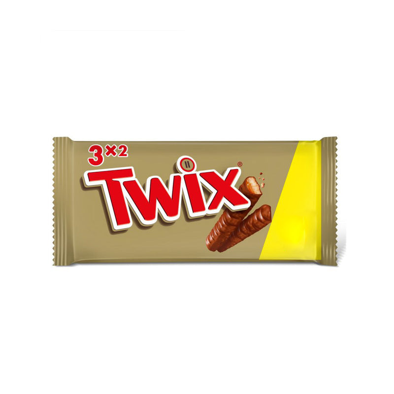 Twix Chocolate Biscuit Snack Size Twin Bars Multipack 3 x 40g - Moo Local
