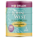 John West Tuna Chunks with a Little Sunflower Oil 3x100g