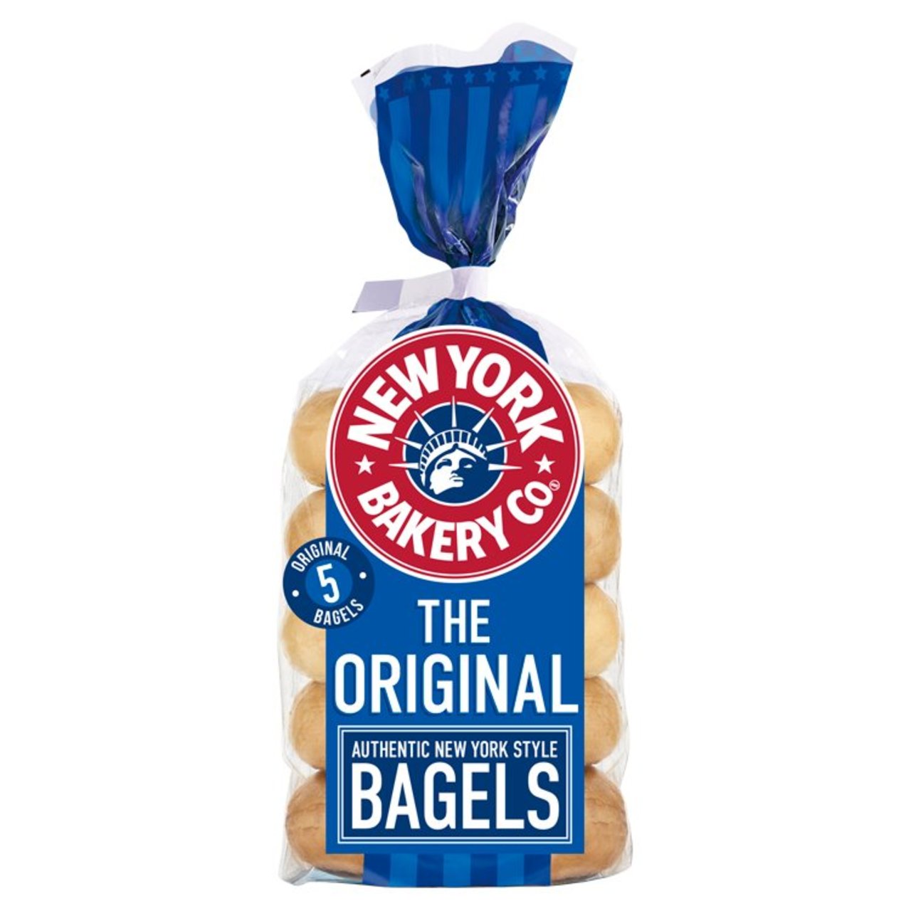 New York Bakery Co. Plain Bagels 5 per pack (6599429357657)