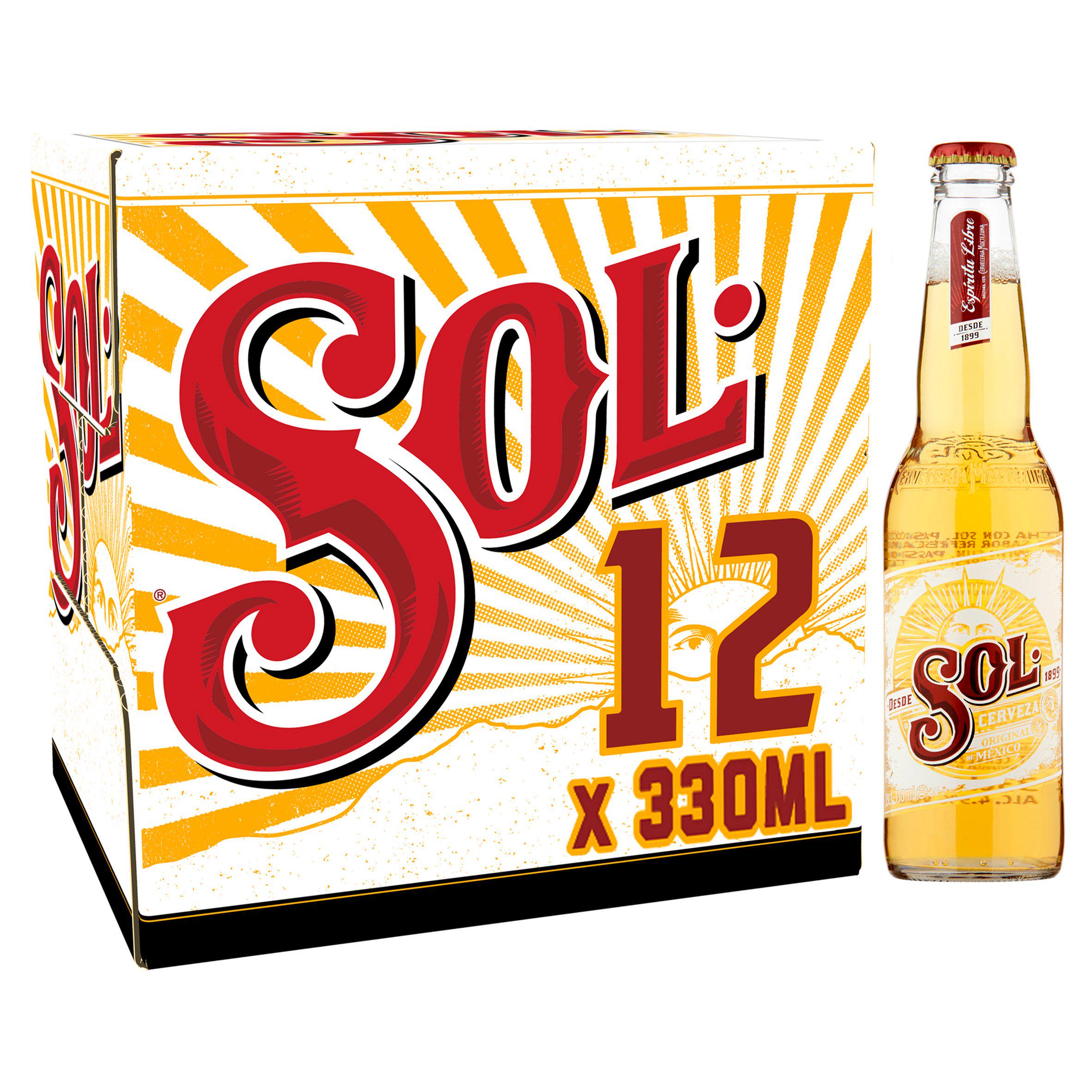 Sol Original Lager Beer Bottles 12 x 330ml (6697812328537)