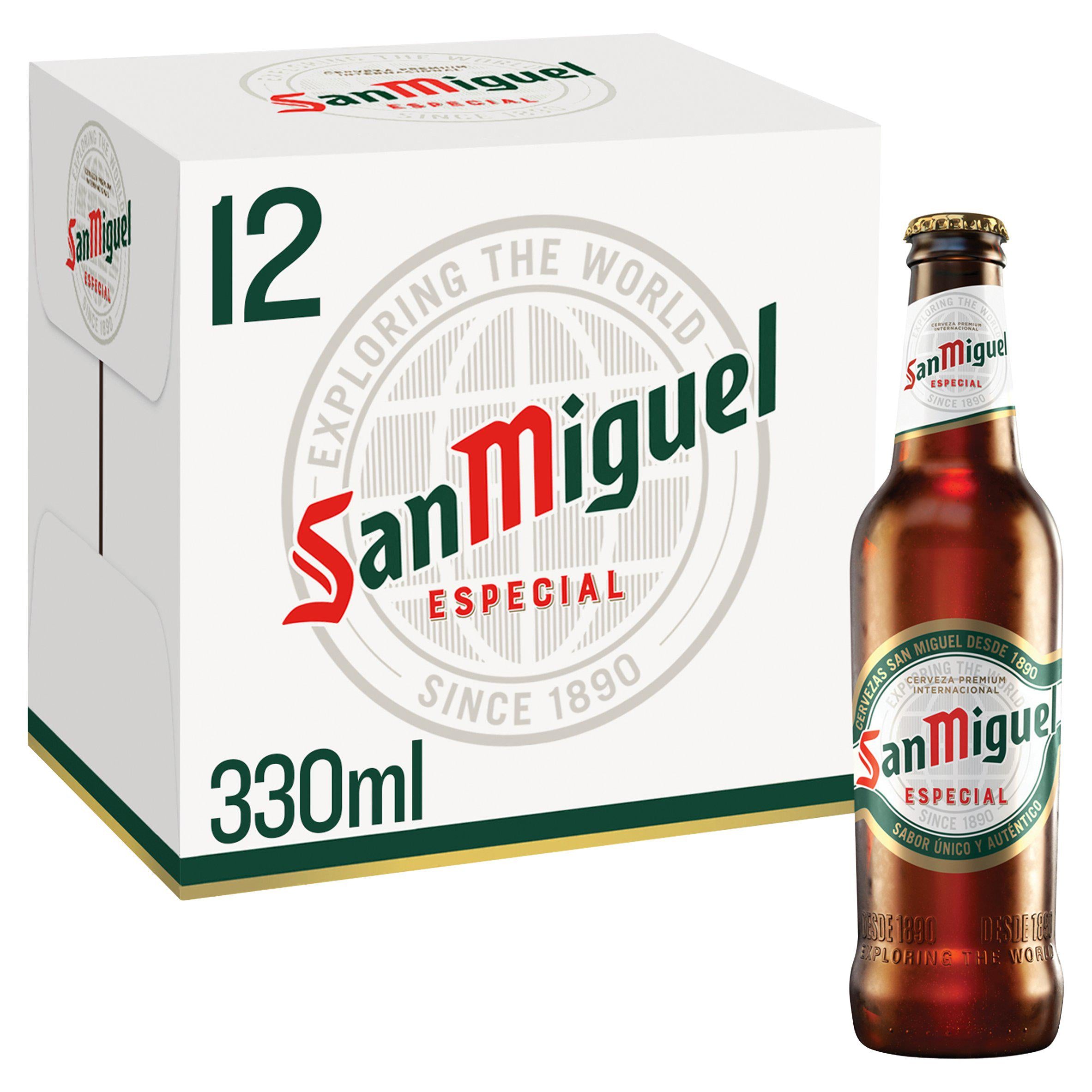 San Miguel Premium Lager Beer Bottles 12x330ml (6697844047961)