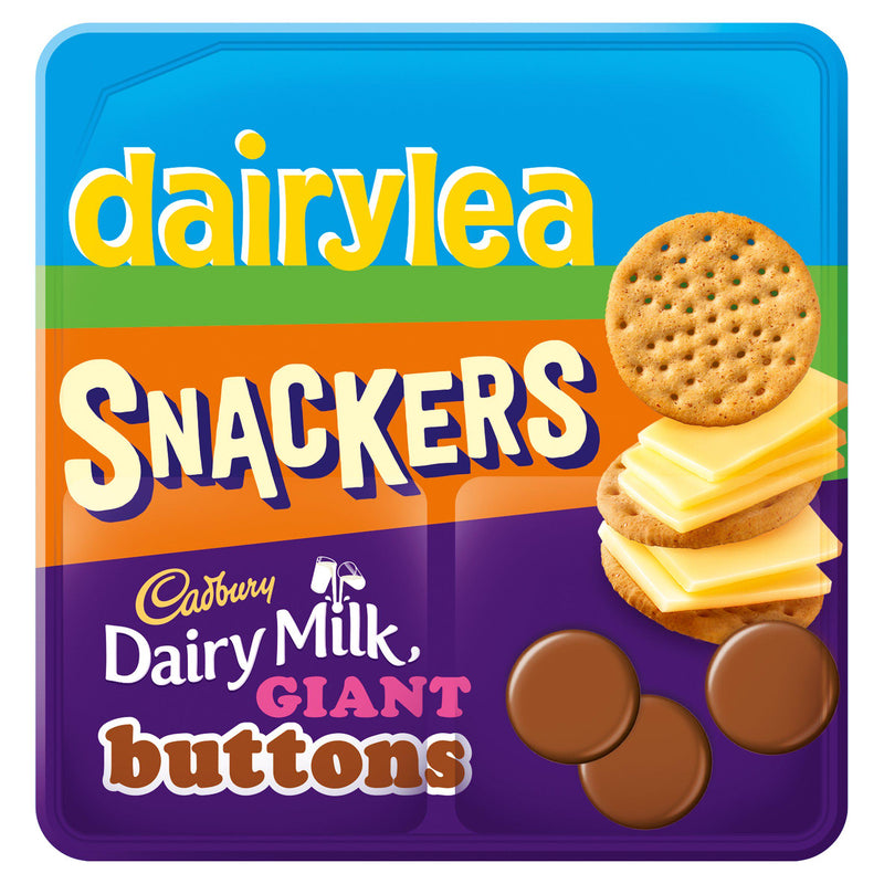 Dairylea Snackers Cheese & Crackers with Cadbury Dairy Milk Giant Buttons 64.2g - Moo Local