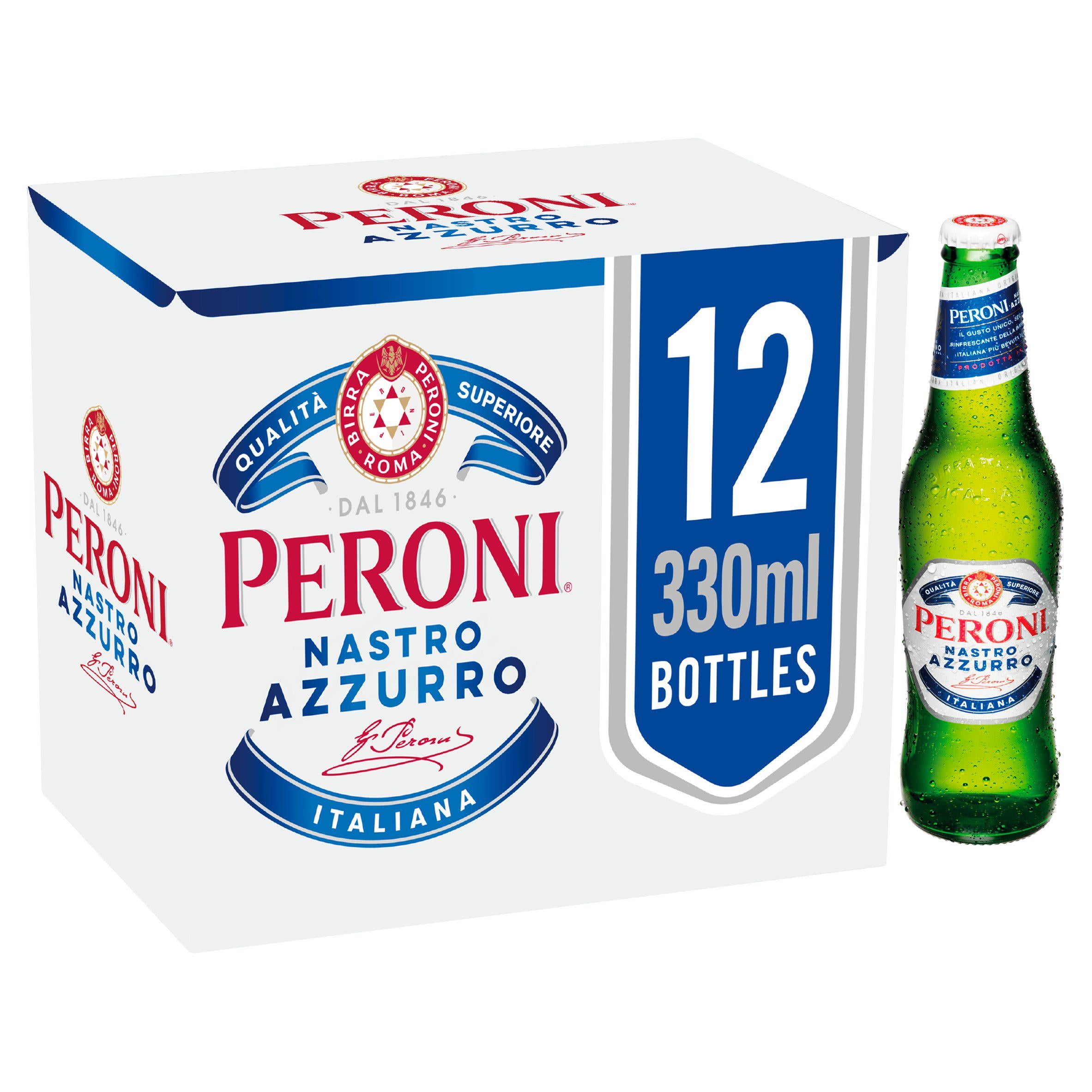 Peroni Nastro Azzurro Lager 12x330ml - Moo Local