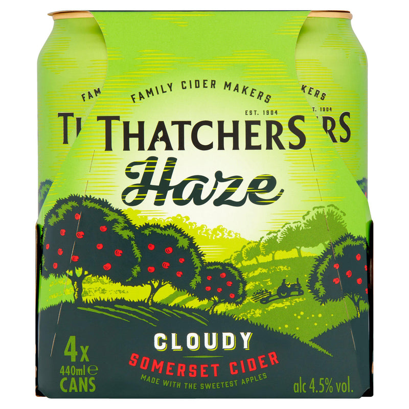 Thatchers Haze Cider 4 x 440ml - Moo Local