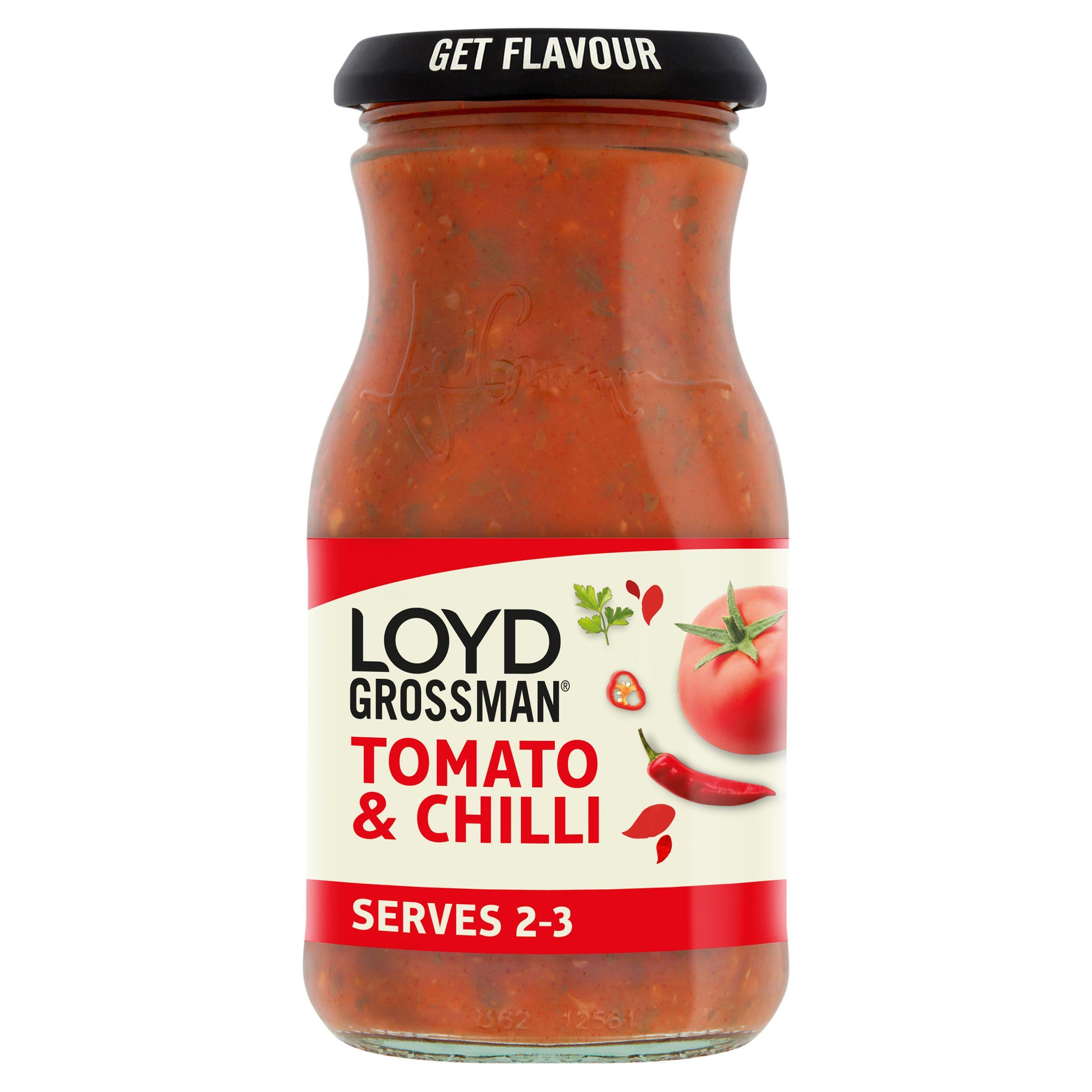 Loyd Grossman Tomato & Chilli Pasta Sauce 350g - Moo Local