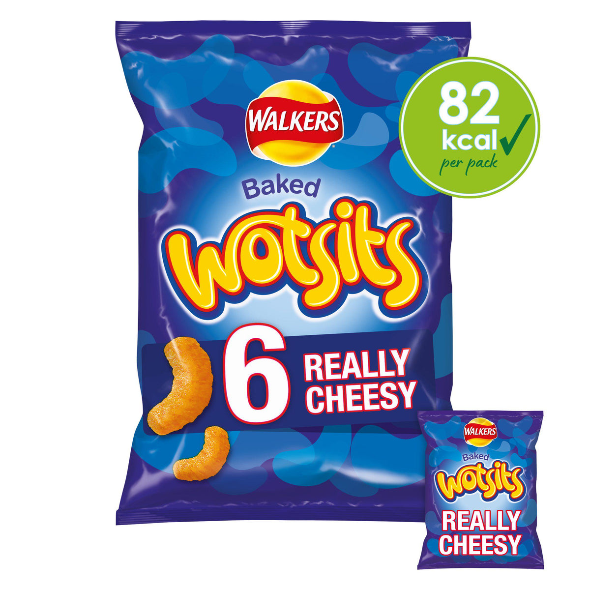 Walkers Wotsits Really Cheesy Multipack Crisps Snacks 6x16.5g - Moo Local