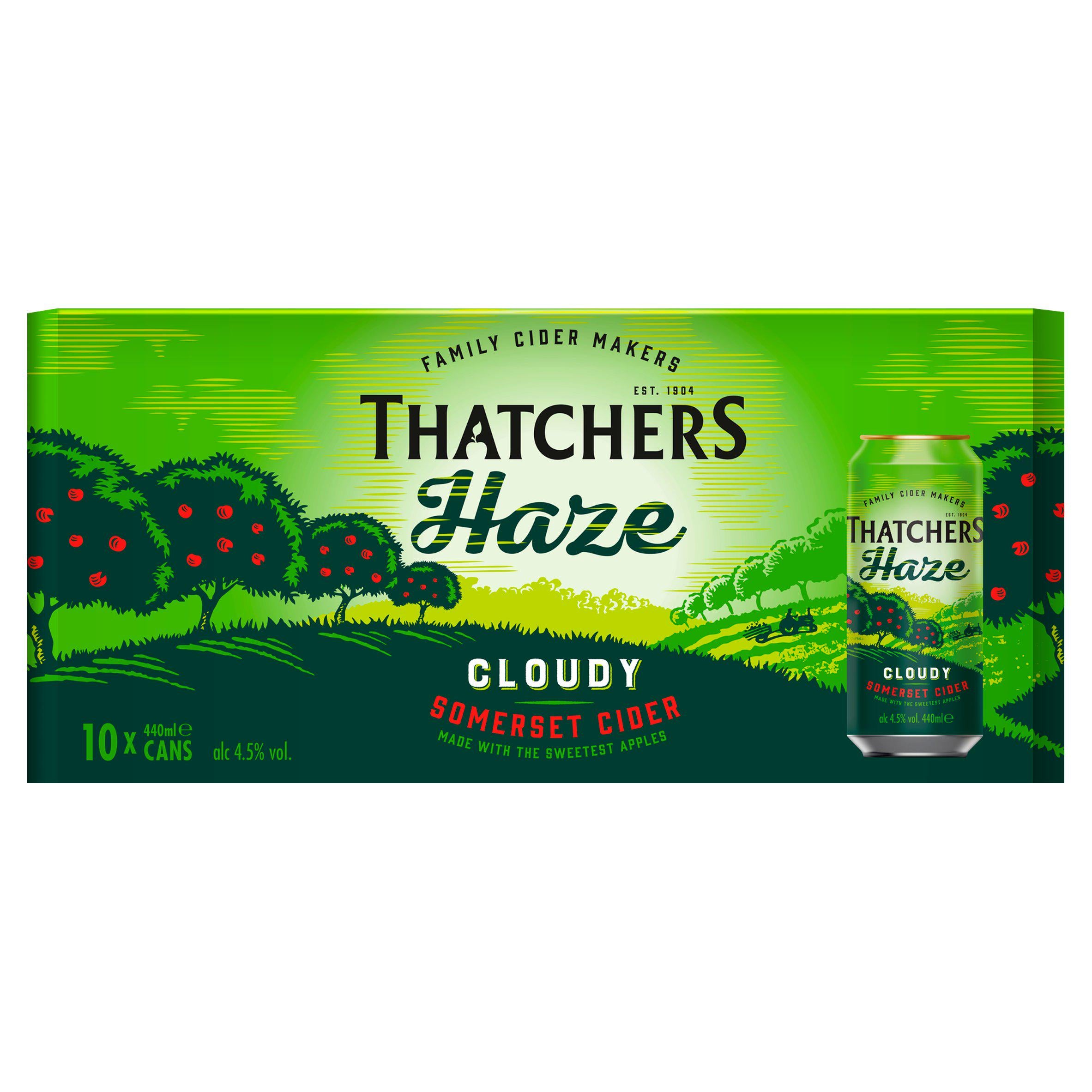 Thatchers Haze Cloudy Somerset Cider 10x440ml - Moo Local