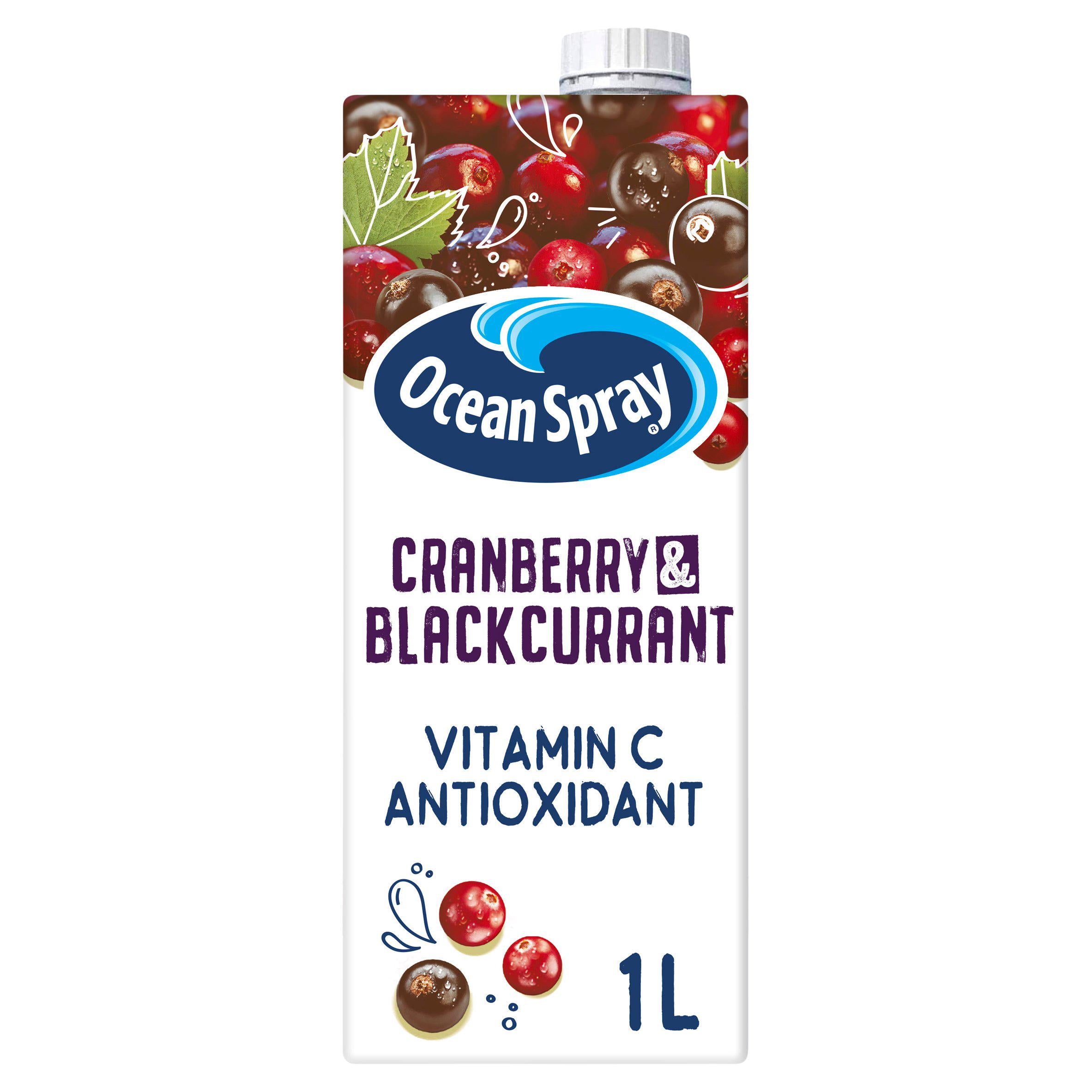Ocean Spray Juice Drink, Cranberry & Blackcurrant 1Litre - Moo Local