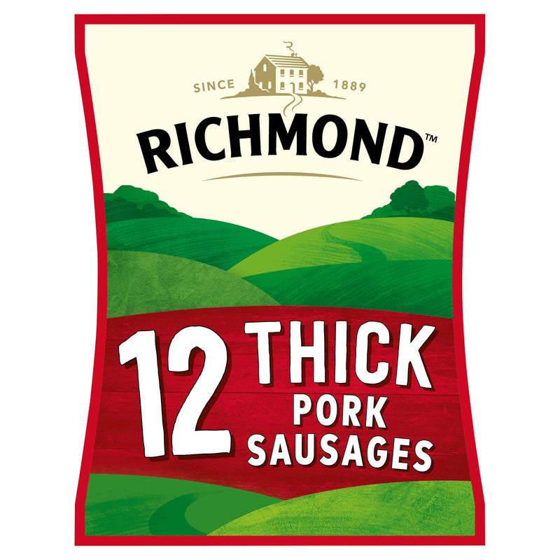 Richmond Thick Pork Sausages x12 615g - Moo Local