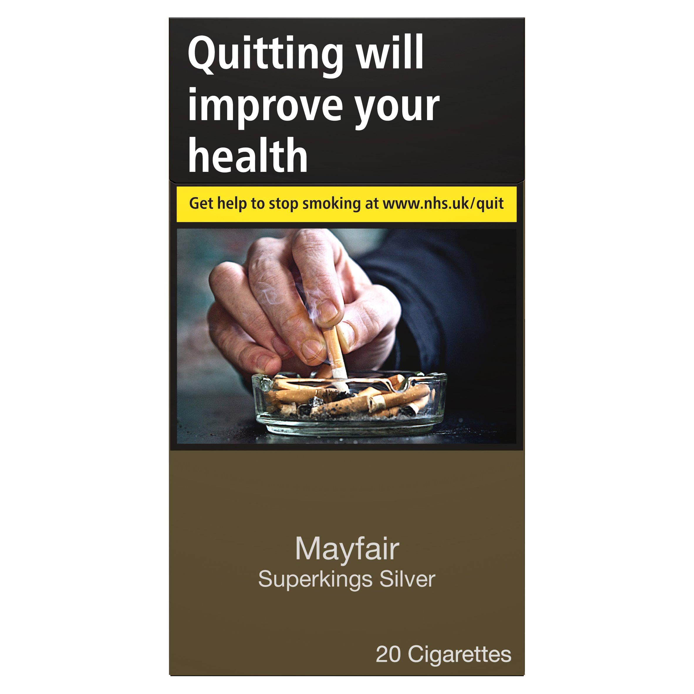 Mayfair Silver Superking Cigarettes x 20 - Moo Local