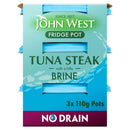 John West No Drain Fridge Pot Tuna Steak with a Little Brine 3 x 110g - Moo Local