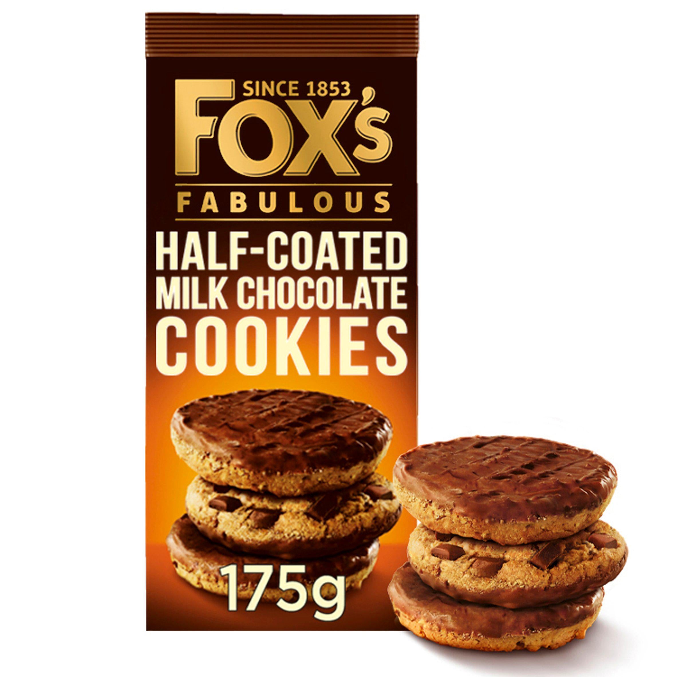 Fox's Chunkie Half Coated Chocolate Cookies 175g - Moo Local