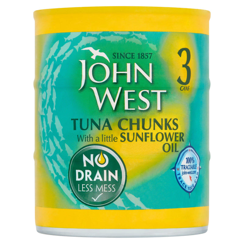 John West Tuna Chunks with a Little Sunflower Oil 3x110g - Moo Local