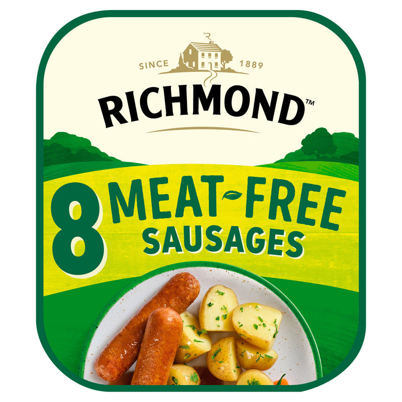 Richmond Meat Free Vegan & Vegetarian Sausages x8 336g - Moo Local