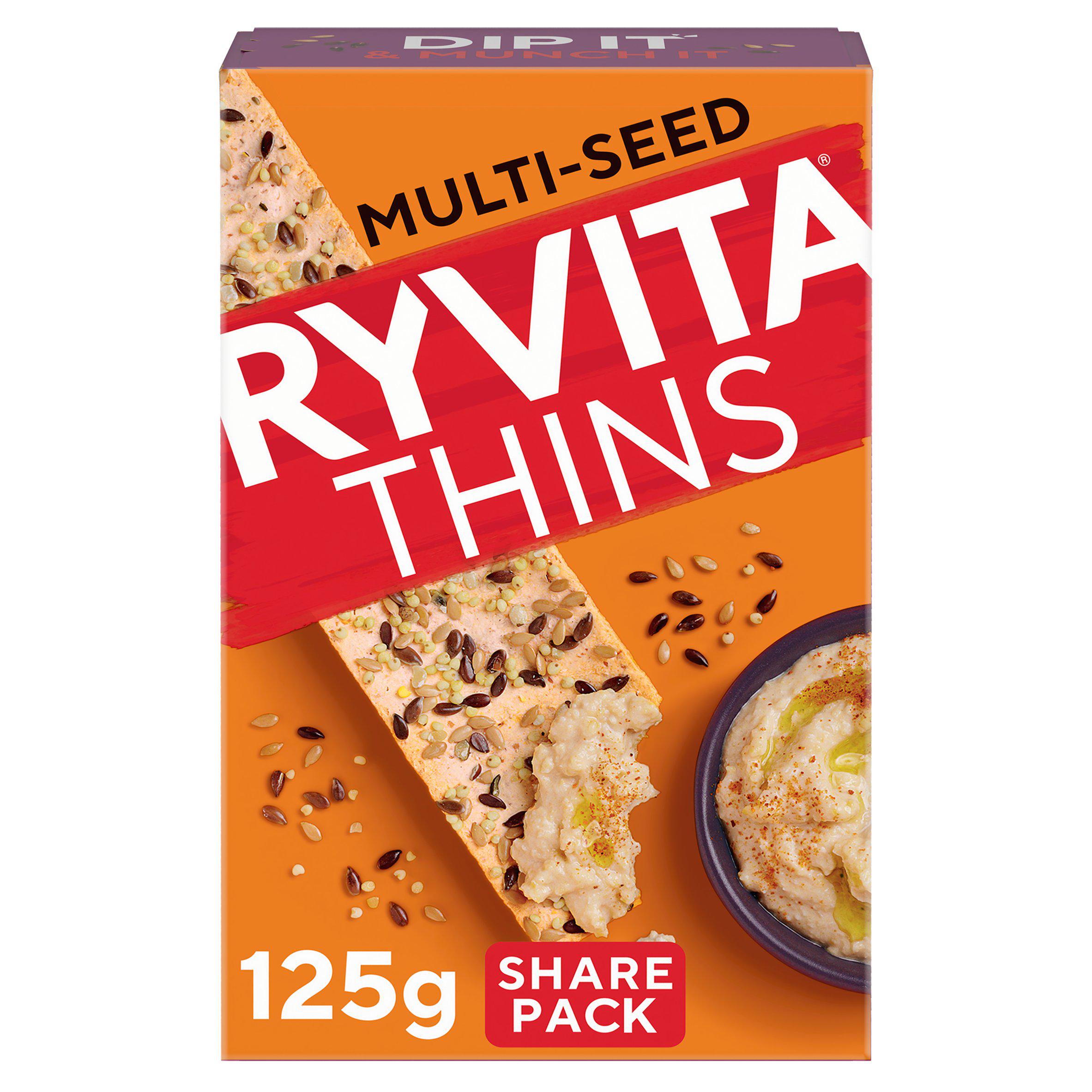 Ryvita Thins Multiseed Flatbreads 125g - Moo Local