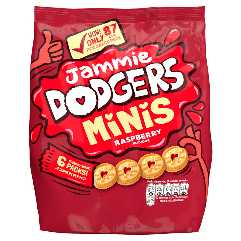 Jammie Dodgers Mini Lunchpack Biscuits 6x20g - Moo Local