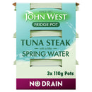 John West No Drain Fridge Pot Tuna Steak with a Little Spring Water 3 x 110g - Moo Local