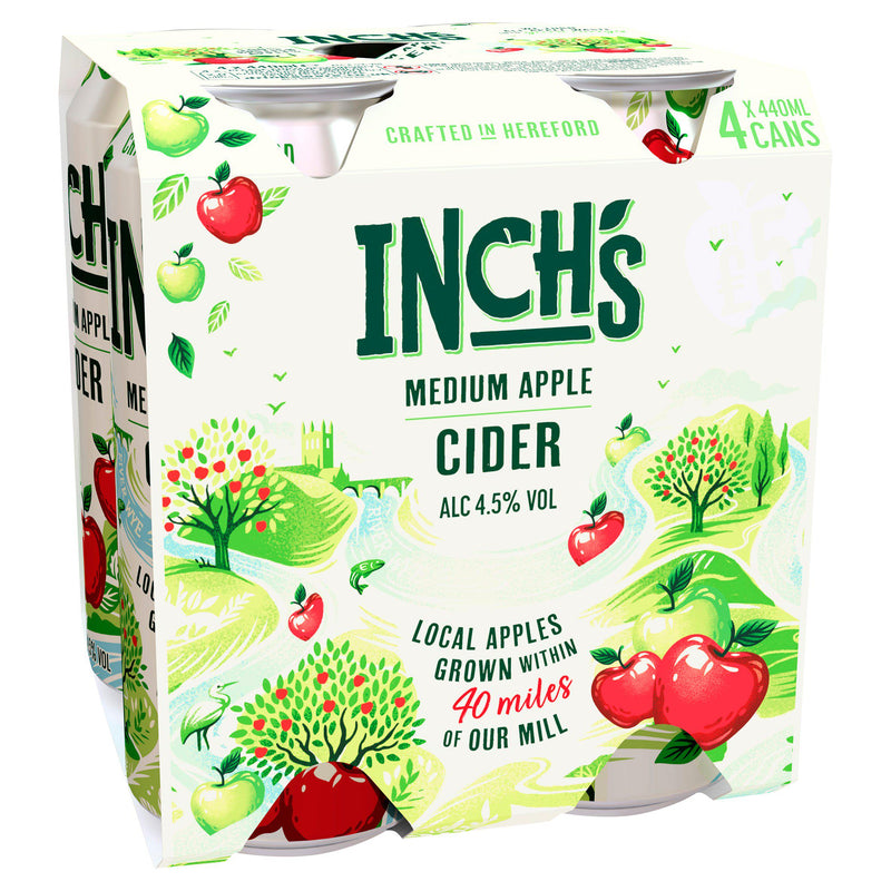 Inch's Medium Apple Cider 4x440ml - Moo Local