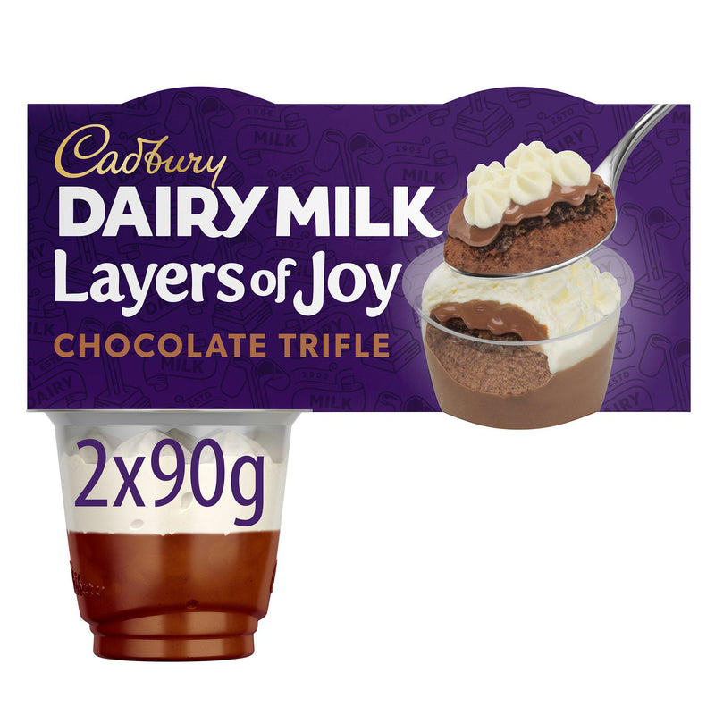 Cadbury Dairy Milk Layers of Joy Chocolate Trifle 2x90 - Moo Local