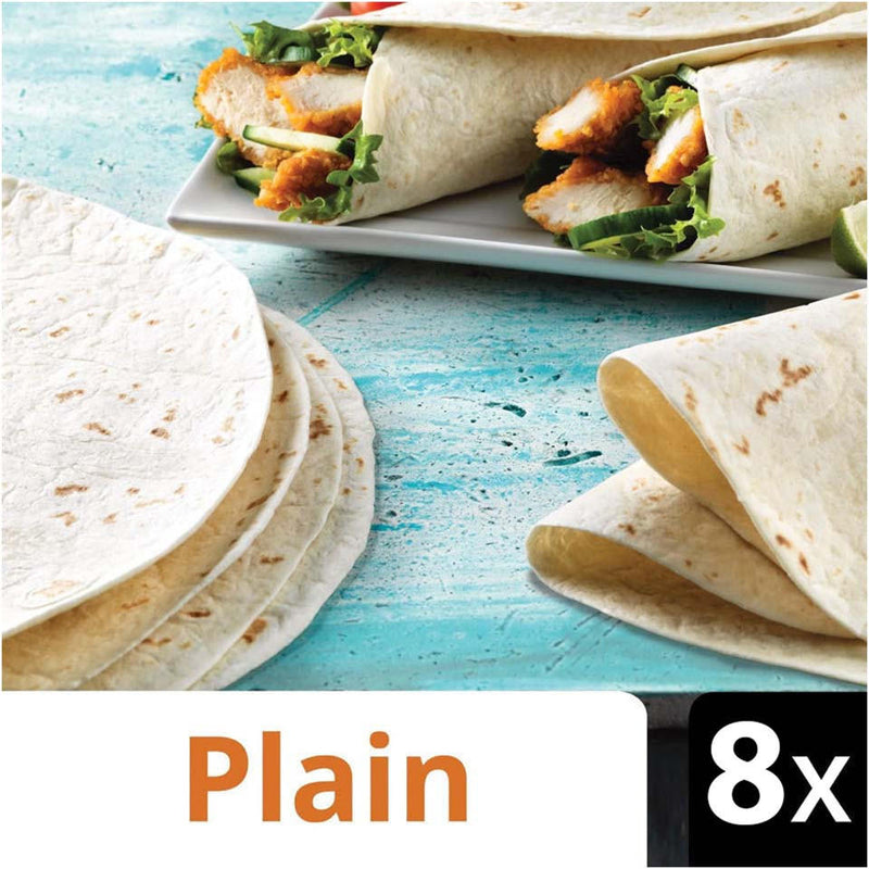 Plain Tortilla Wraps 1x8 pack - Moo Local