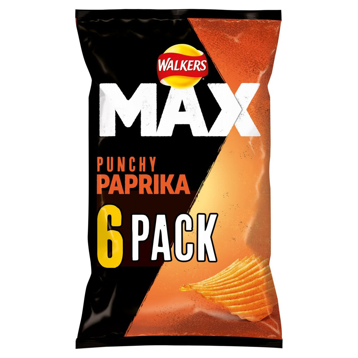 Walkers Max Paprika Crisps 6x27g - Moo Local