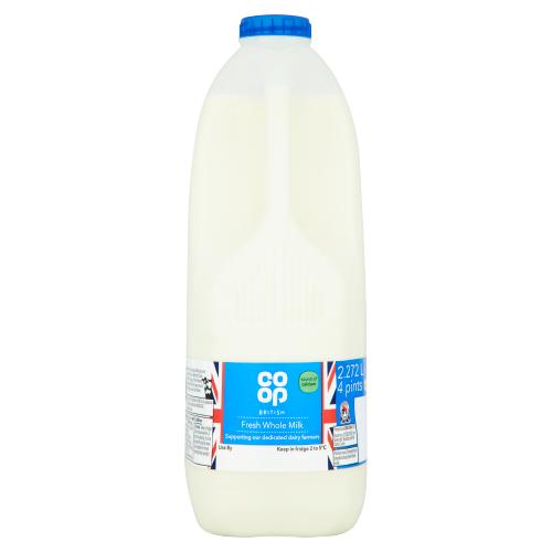 British Whole Milk 2.272L / 4 Pints - Moo Local