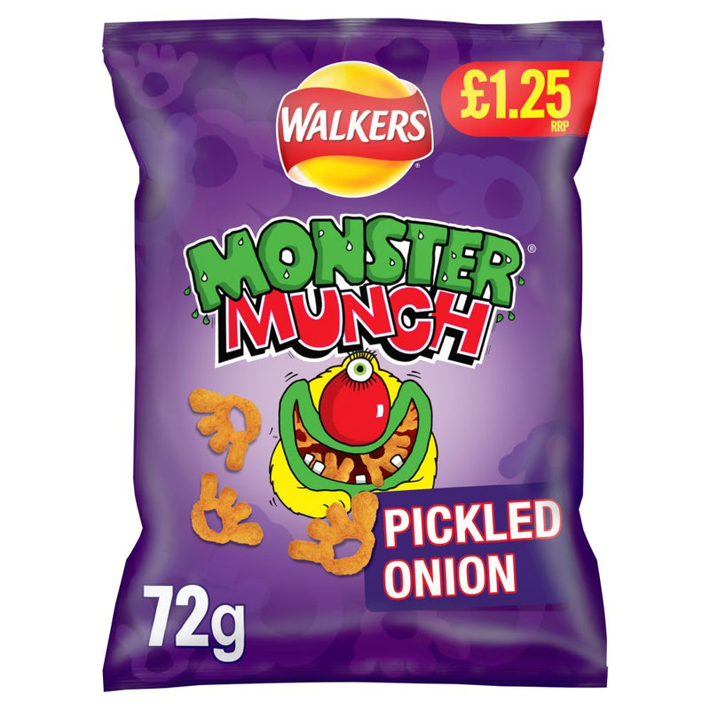 Walkers Monster Munch Pickled Onion Snacks 72g - Moo Local