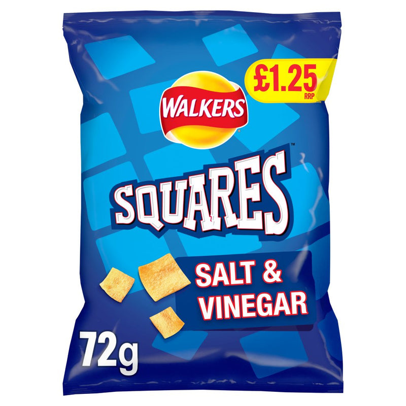 Walkers Squares Salt & Vinegar Snacks 72g - Moo Local