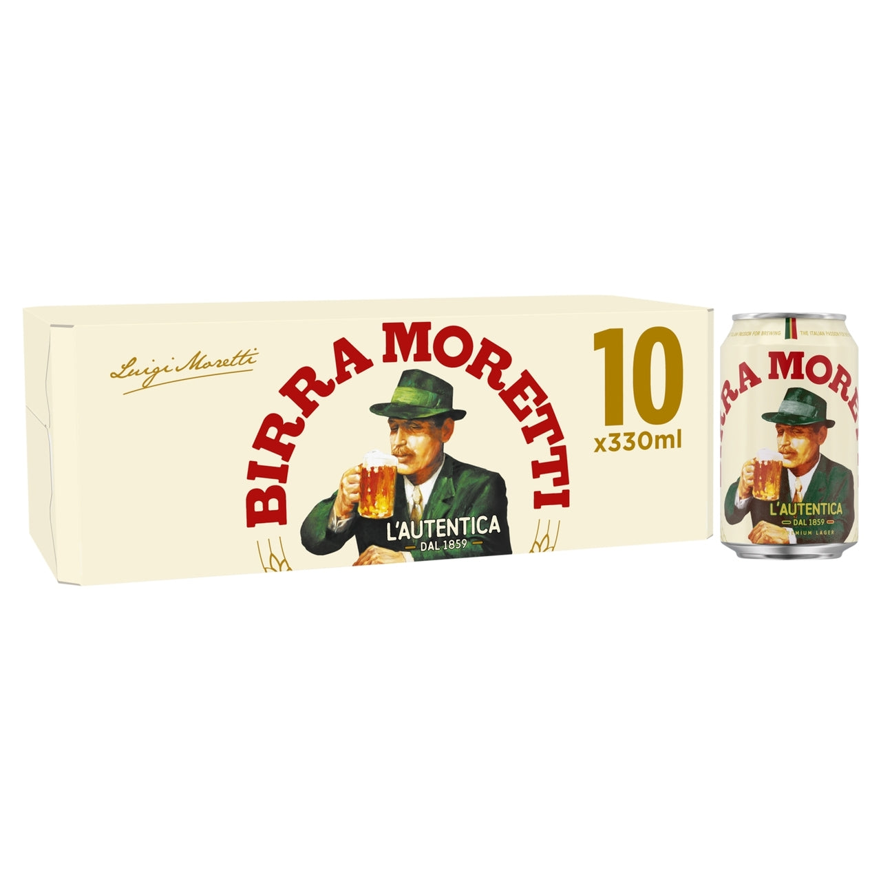 Birra Moretti Lager Beer Cans 10 x 330ml - Moo Local