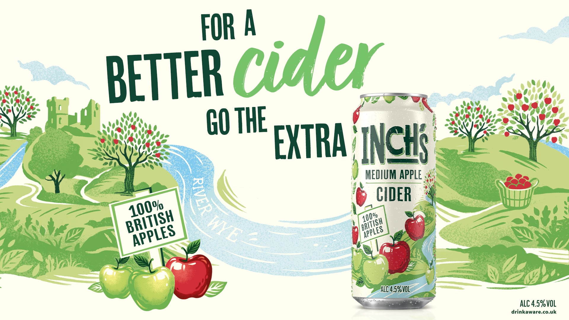 Inch's Medium Apple 10 x 440ml - Moo Local